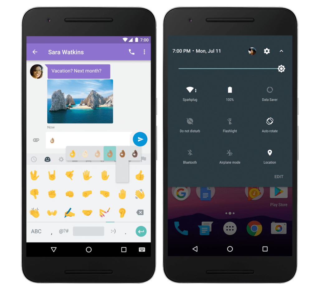android 7.0 nougat quick settings