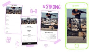 Nike Training Club App creating a workout plan