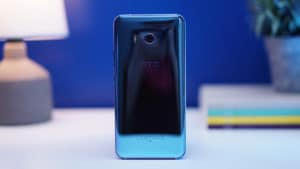 The HTC U11 on a table