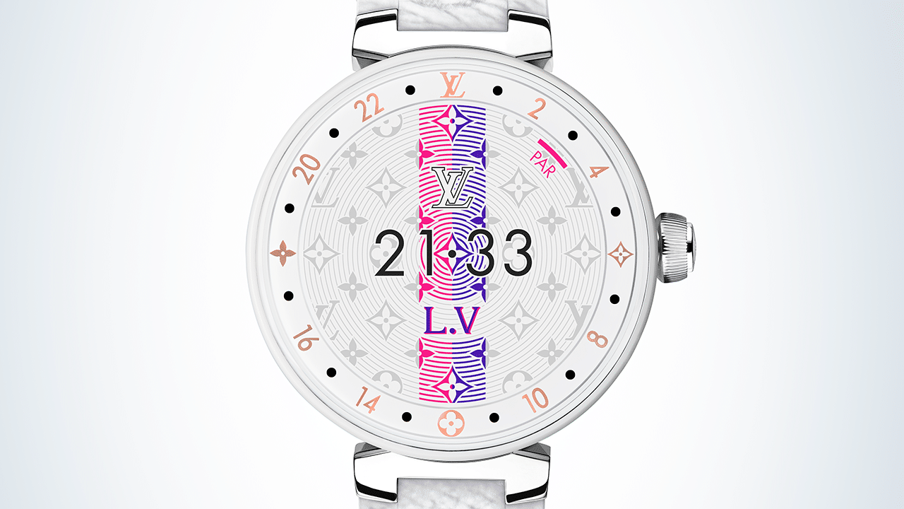 Louis Vuitton Tambour Horizon Light Up Connected Watch, White, One Size