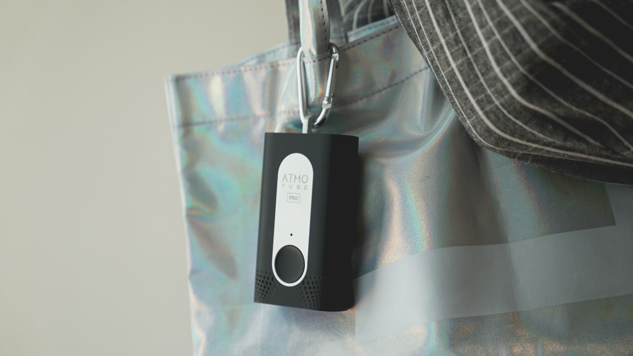 The Atmotube Pro is a keychain that will track air quality anywhere you ...