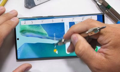 Samsung Galaxy Note 20 Ultra in a scratch test