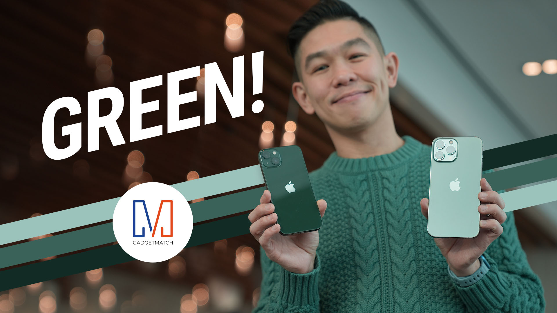 green iphone 13 in hand